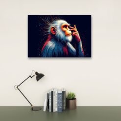 tableau sur mur singe pop art