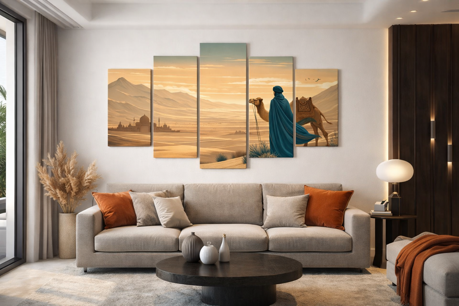 tableau oriental désert beau salon