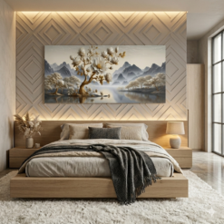 Tableau Magnolia chambre lit belle déco