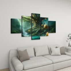 Tableau foret salon coté