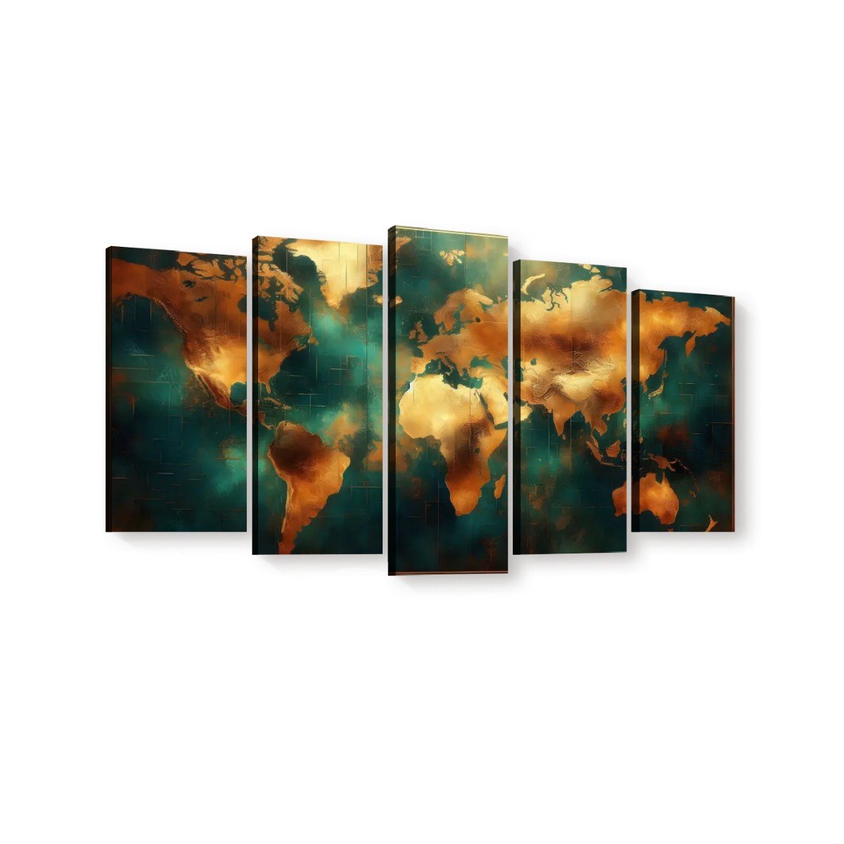 tableau carte du monde vintage seul