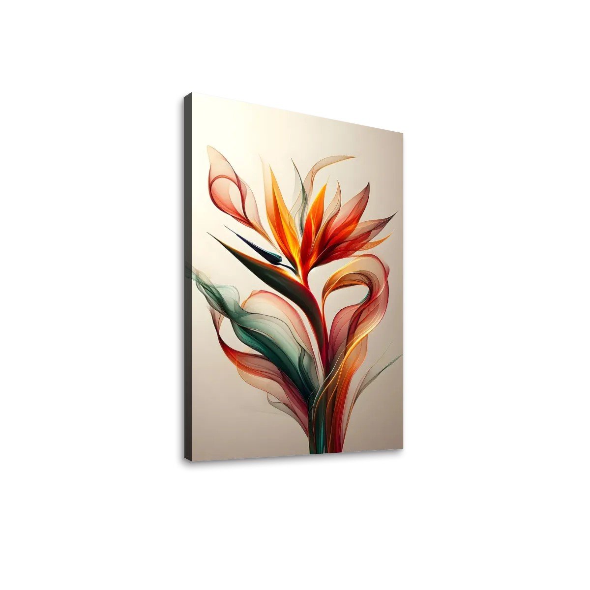 tableau fleurs feuilletées seul