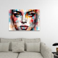 tableau moderne street art femme salon