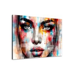 tableau moderne street art femme seul