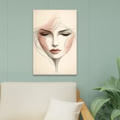 tableau visage minimaliste décoration