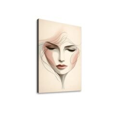 tableau minimaliste visage