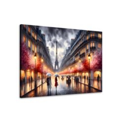 tableau paris ancien sous la pluie