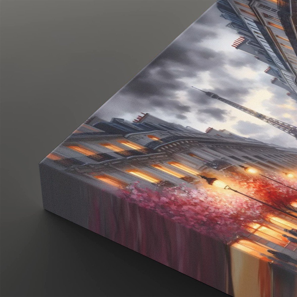 Tableau Paris Romantique – Tour Effeil sous la Pluie – Image 3