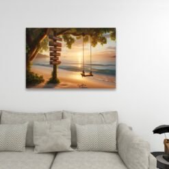 tableau salon belle plage prenoms personnalisés