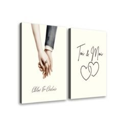 tableau seul Mariage personnalisé prénoms