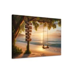 tableau seul belle plage prenoms personnalisés